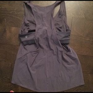 Lululemon grey mesh bra tank top 12 EUC